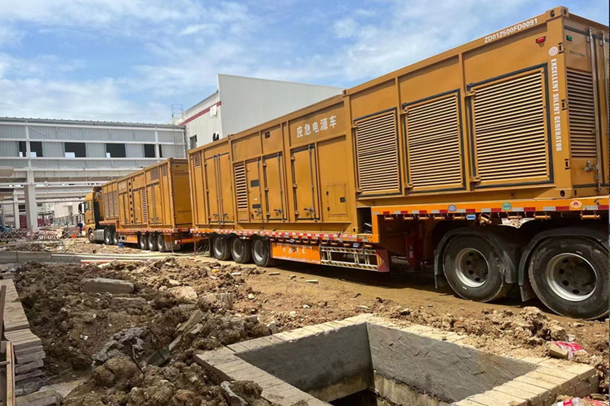 山东发电机租赁施工现场