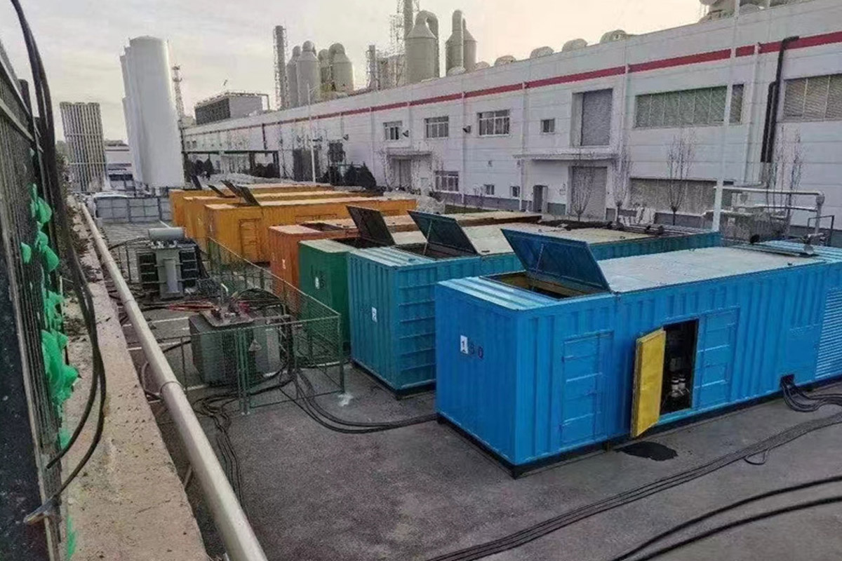 山东发电机租赁施工现场