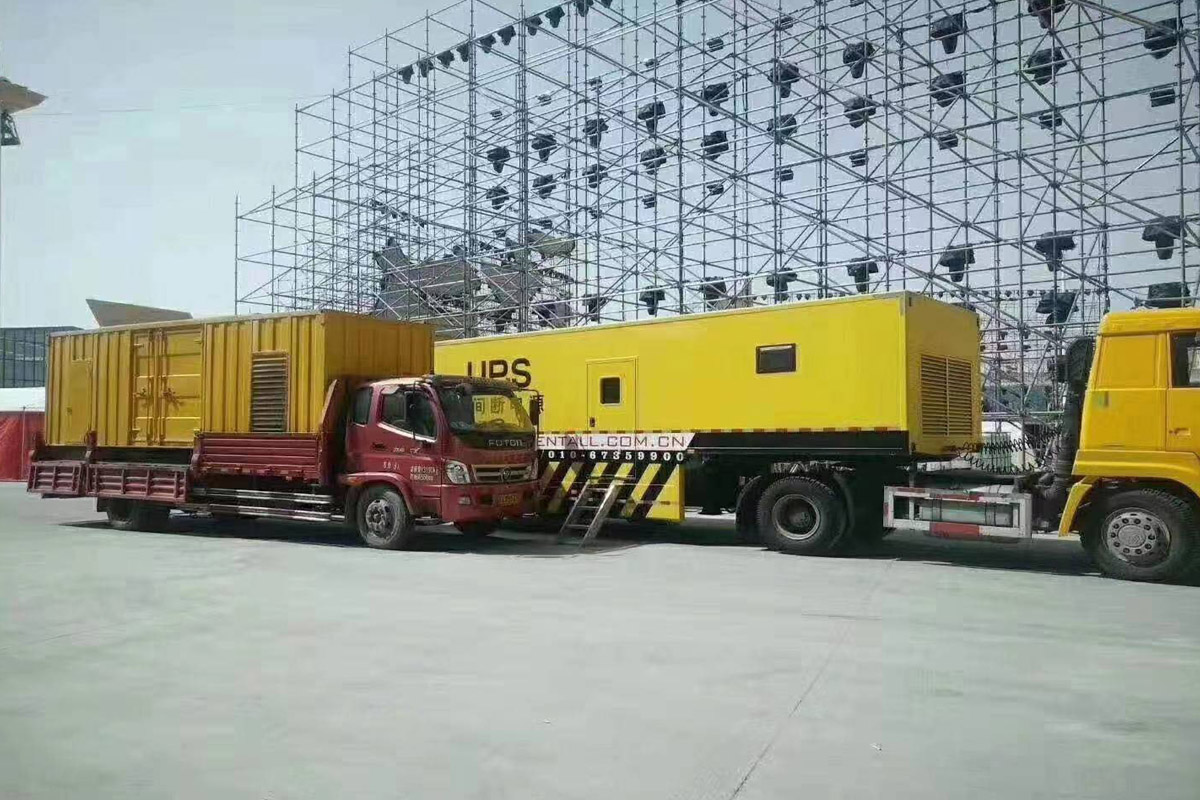 山东发电机租赁施工现场
